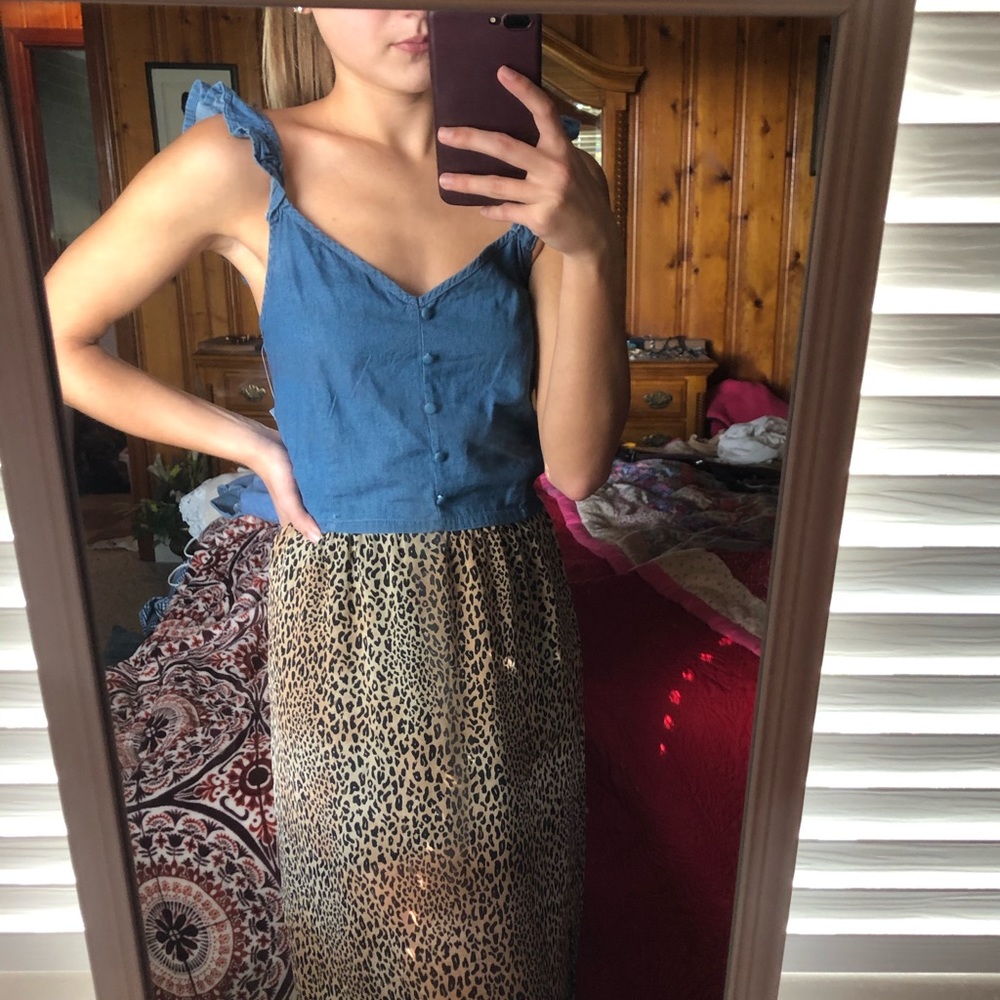Denim crop top